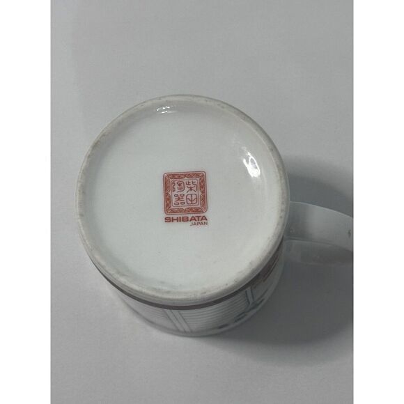 Vtg Shibata Japan Fine Porcelain Coffee Tea Mug – House Scene Design – Cozycore - Picture 4 of 4